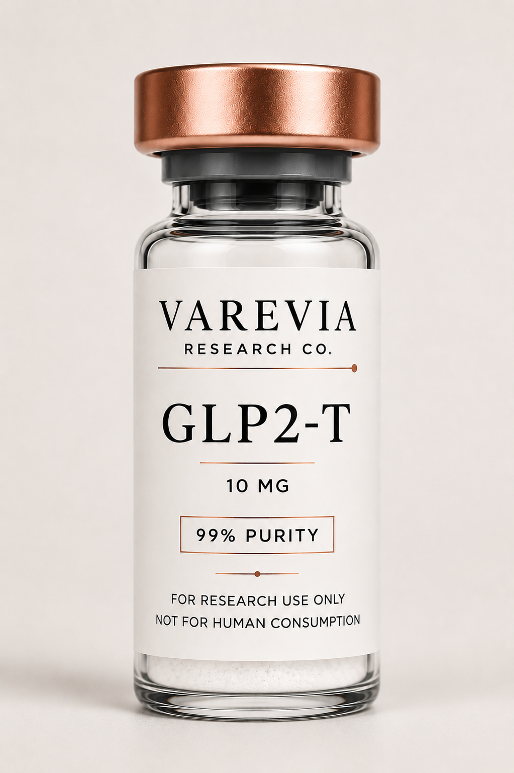 Technical Specification: GLP2-T, a structurally stabilized Glucagon-Like Peptide-2 (GLP-2) analog, supplied as a lyophilized powder for in vitro and controlled laboratory research focusing on epithelial signaling, cellular proliferation assays, and receptor kinetics.