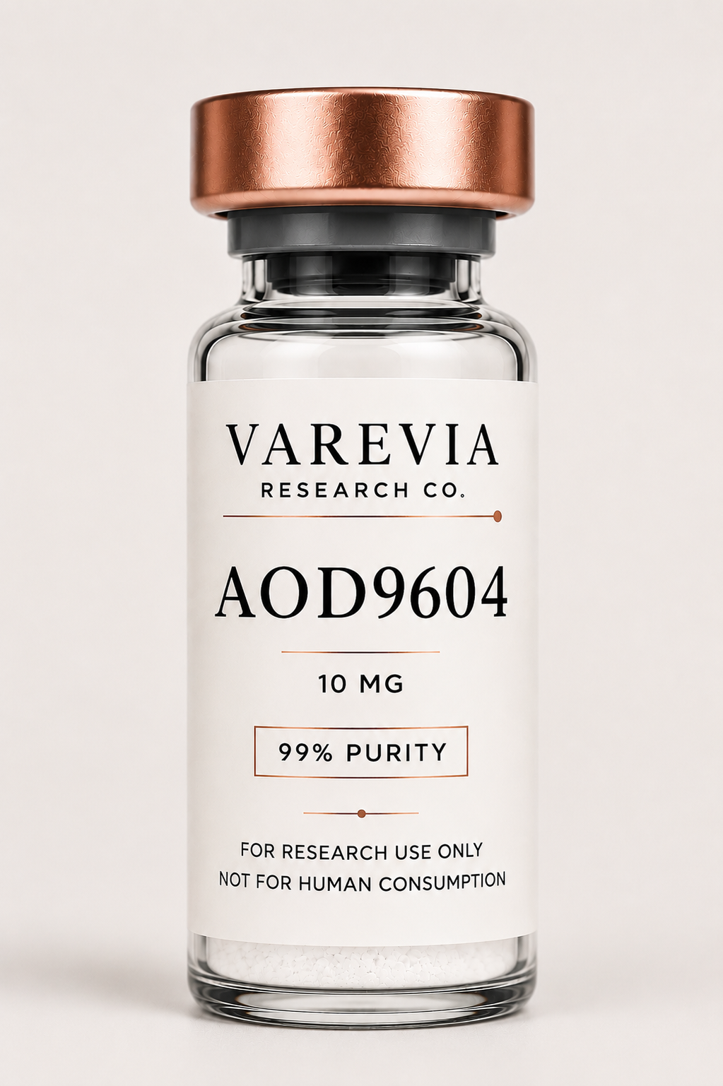 Technical Specification: AOD9604, a modified 16-amino acid C-terminal fragment of human growth hormone (hGH 177-191) with an N-terminal tyrosine substitution, supplied as a lyophilized powder for in vitro and animal model research focusing on lipolytic pathways, adipocyte metabolism, and cellular signaling.