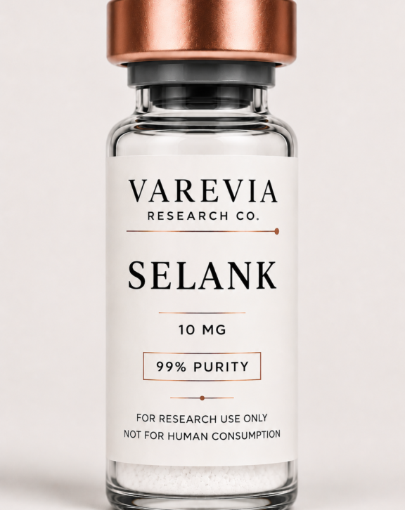 Technical Specification: Selank, a synthetic heptapeptide analog of the naturally occurring immunomodulatory peptide tuftsin, supplied as a lyophilized powder for in vitro and animal model research focusing on neurobiology, GABAergic signaling, and stress-response pathways.